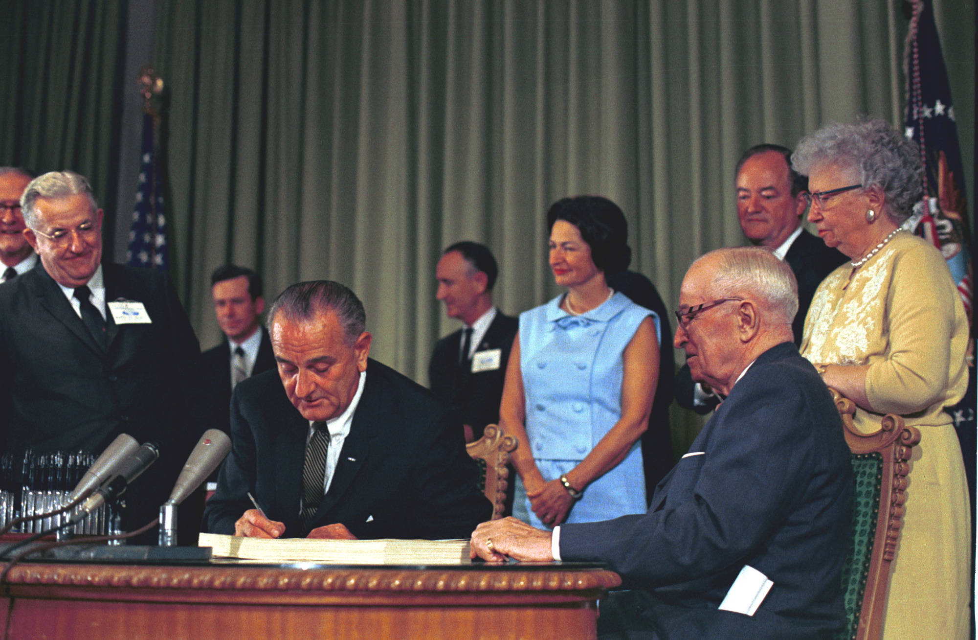 LBJ signs medicare