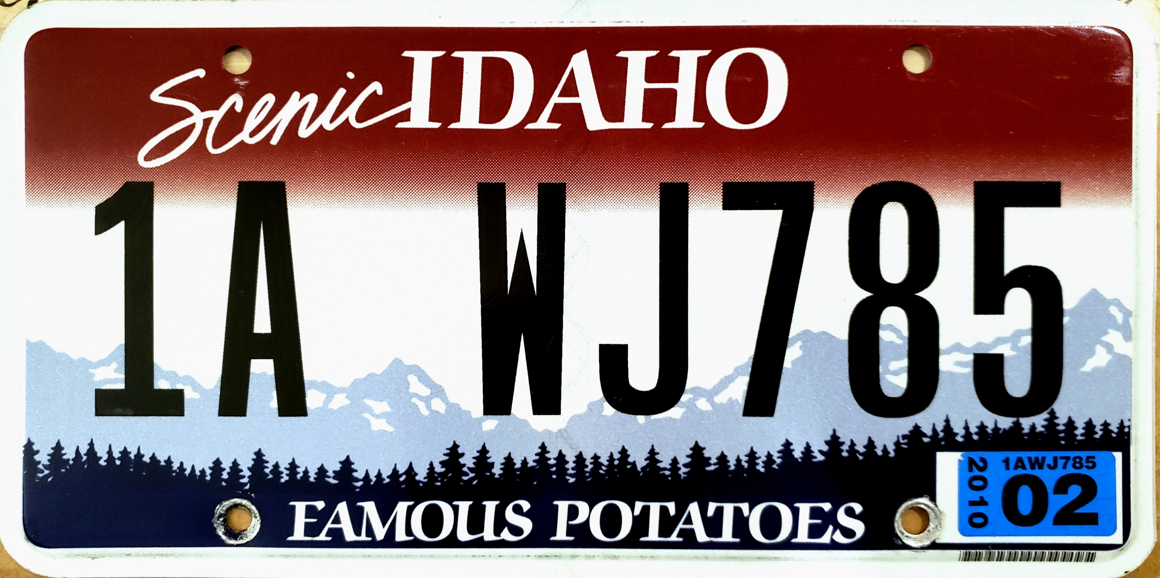 D-02, Idaho License Plate